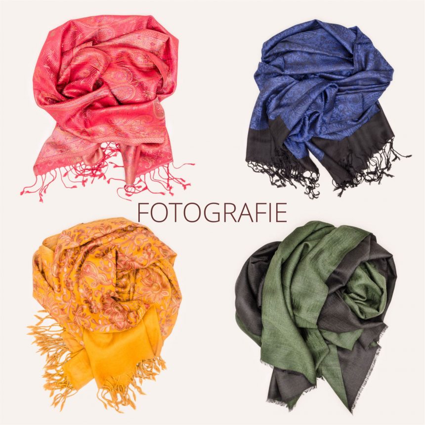 O_ZEN Design Portfolio Fotografie fur Unternehmen dargestellt durch Produktfoto - Farbige Kashmir Schals